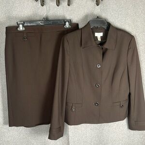 Ann Taylor Loft Petites Wool Blend Shirt And Blazer Set NWT 14p 438